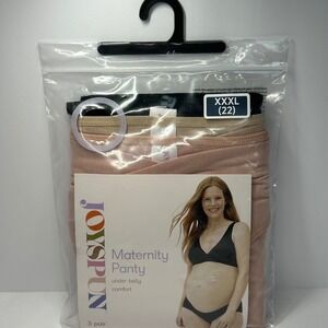 Joyspun 3PK Under the Bump‎ Maternity Panty 3XL 22 Multi Color Super Soft Fabric